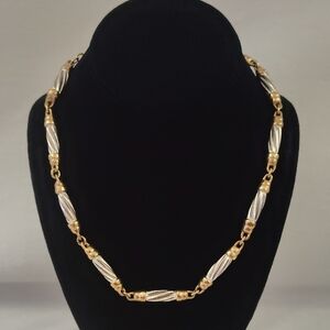 Erwin Pearl Two-Tone Gold and Silver Women's Necklace